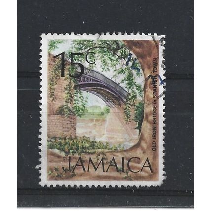 Jamaica.SG353 15c Old Iron Bridge,Spanish Town.Fine Used.July23a