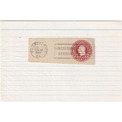 United States 1922 Philadelphia Kingsessing Square Station Cancel on piece VGC