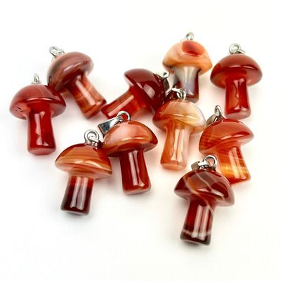 Mini Mushroom Pendants | Choose a Stone![ ]