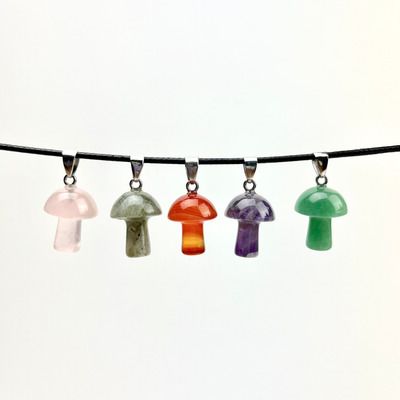 Mini Mushroom Pendants | Choose a Stone![ ]