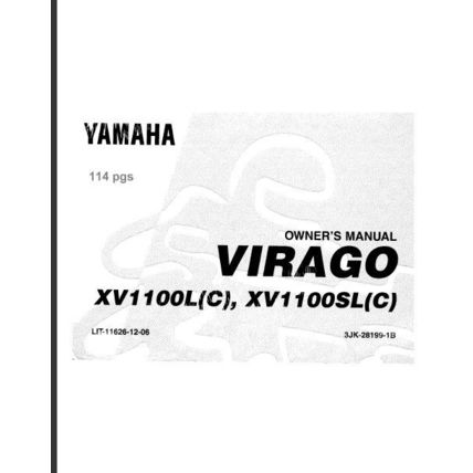 YAMAHA XV1100L(C) XV1100SL(C) VIRAGO OWNERS MANUAL MOTORCYCLE 107 PAGES ENGISH