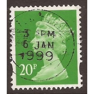 Y1680 - 20p Bright green(Centre Band), Fine Used Stamp. #8