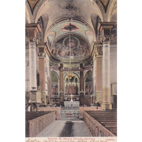 Interior St Mary's Church Banbury Oxfordshire Postcard (OX72551)