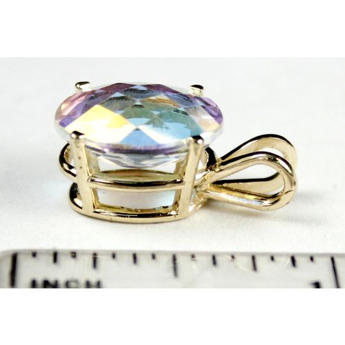 Mercury Mist Topaz, 14KY Gold Pendant, P004