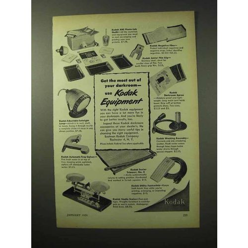 1950 Kodak Darkroom Equipment Ad - Get the Most