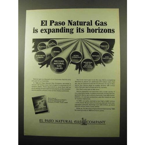 1969 El Paso Natural Gas Company Ad - Exanding Horizons
