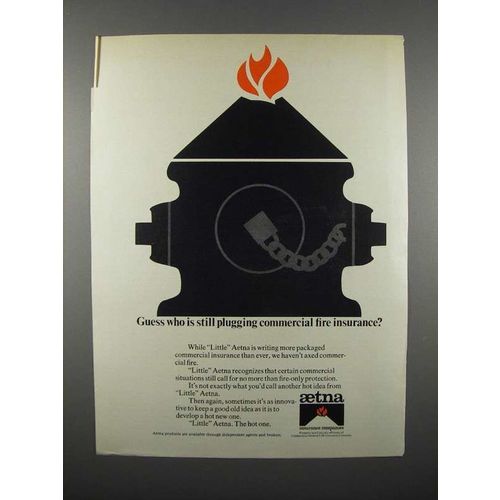 1974 Aetna Ad - Plugging Commercial Fire Insurance
