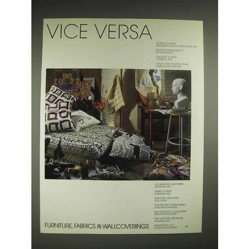 1980 Vice Versa Furniture, Fabrics, Wallcoverings Ad