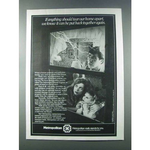 1981 Metropolitan Life Insurance Ad - Tear Home Apart