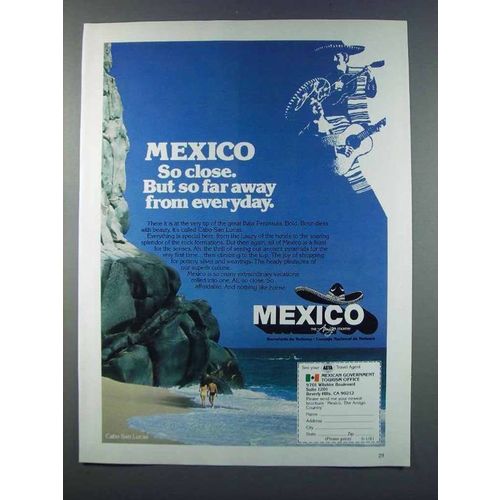 1981 Mexico Tourism Ad - So Close But So Far