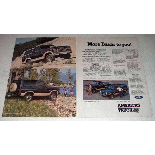 1984 Ford Bronco, Bronco II Ad - More Bauer to You