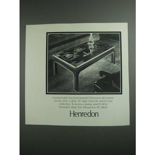 1984 Henredon Cocktail Table Ad - Aston Court