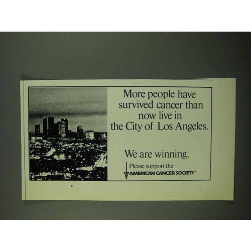 1987 American Cancer Society Ad - More Have Survived