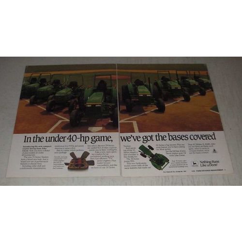 1989 John Deere 70 Series and 55 Series Tractors Ad - In the under 40-hp game