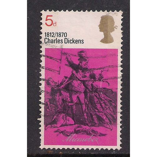 GB 1970 QE2 5d Dickens used stamp SG 825.( D671 )