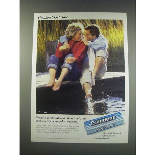 1991 Wrigley's Freedent Gum Ad - Go ahead