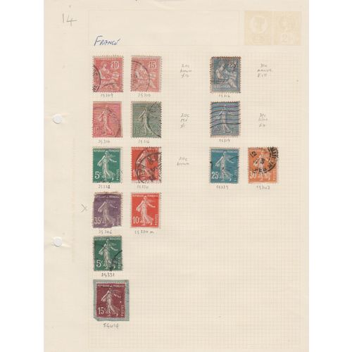 France page of 16 older with seated Ceres & sowers