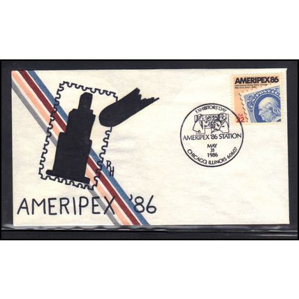 Event Cancel 05-31-86 2145 22c AMERIPEX '86 (Cachet-U/A) Box0284