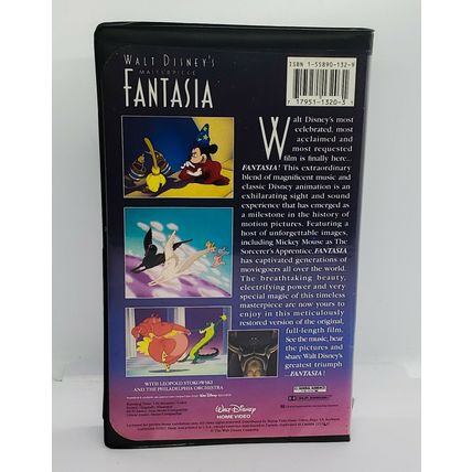 Vintage Walt Disney's Masterpiece Fantasia (VHS, 1991)