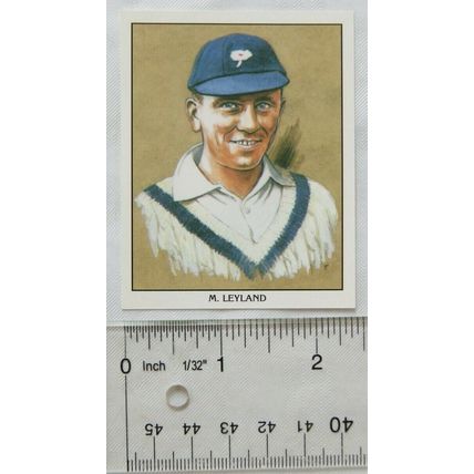 Yorkshire Test Cricketers Card No. 13 M. Leyland