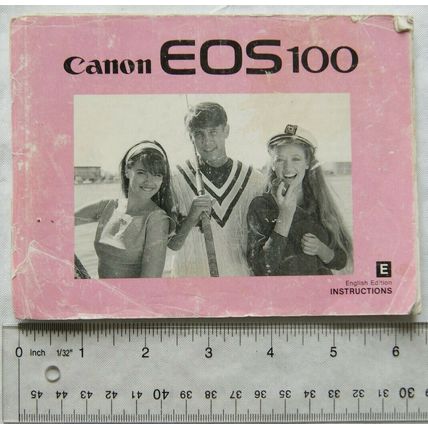 1991 instruction book for the Canon EOS 100