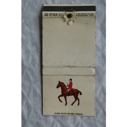 Matchbook cover Huntsman on Horse