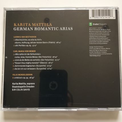 KARITA MATTILA - GERMAN ROMANTIC ARIAS (AUDIO CD, 2002)