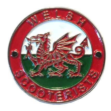 WELSH SCOOTERIST Wales Dragon MOD Metal Enamel Scooter Bike Rider Badge NEW