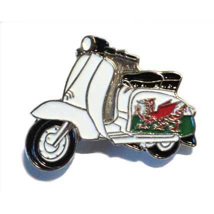 NEW Wales Welsh Dragon Flag Scooter MOD Metal Scooterist Bike Enamel Badge MODS