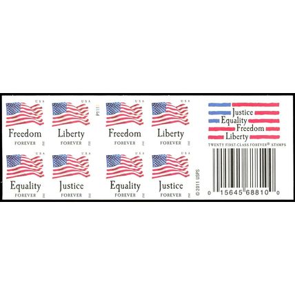 Four Flags - Freedom Flag Full Pane of 20 - Stamps