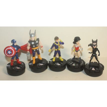 Whizkids Heroclix Lot of 5 Marvel & DC Comics Figures