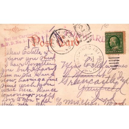 ZAYIX Steamer SS Northland Arriving Mackinac Is. Auxiliary Marks Postal History