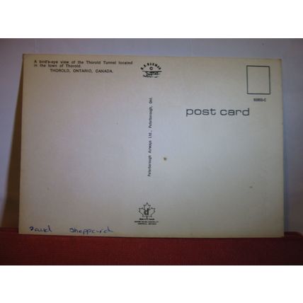 THOROLD TUNNEL, WELLAND CANAL, THOROLD, ONTARIO, CANADA unused postcard #