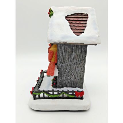 Hawthorne Village Cardinal Singing Birdhouse - Winter Birds/Seasonal Christmas