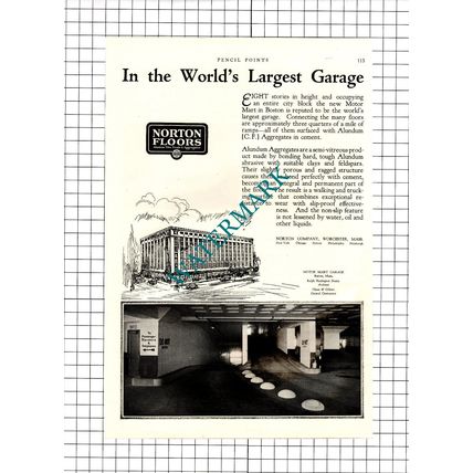 Norton Company Worcester Massachusetts Motor Mart Boston Advert - 1927 Clipping