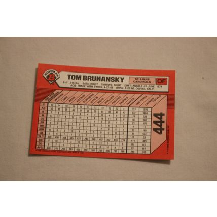 Tom Brunansky 1989 Bowman TIFFANY NO. 444