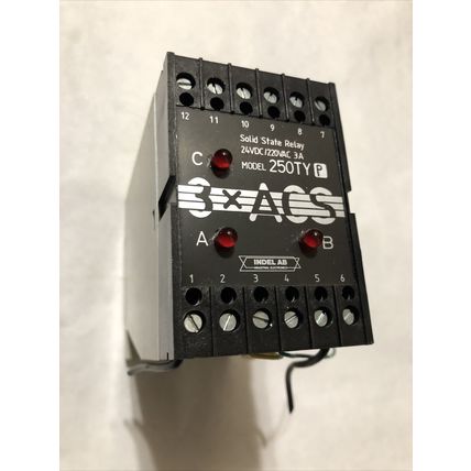 INDEL AB 3X ACS,250TY P SOLID STATE RELAY 24VDC / 220VAC 3A,DJ