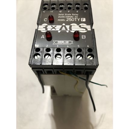 INDEL AB 3X ACS,250TY P SOLID STATE RELAY 24VDC / 220VAC 3A,DJ