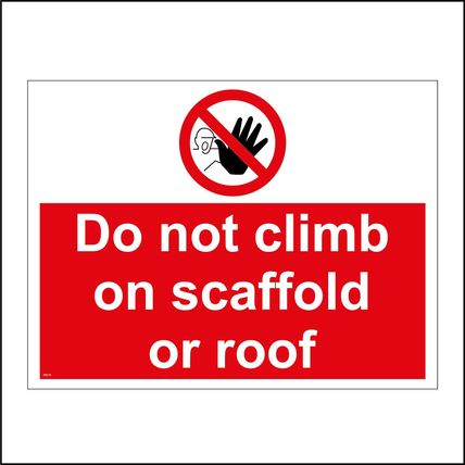 Roof Scaffold Signs Fragile Danger Hazard Warning Building Construction GBL106