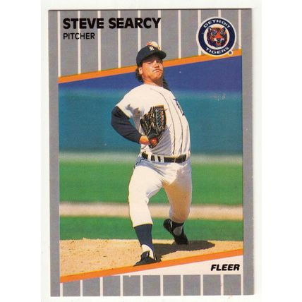 1989 Fleer baseball Steve Searcy rookie card #145 - RC