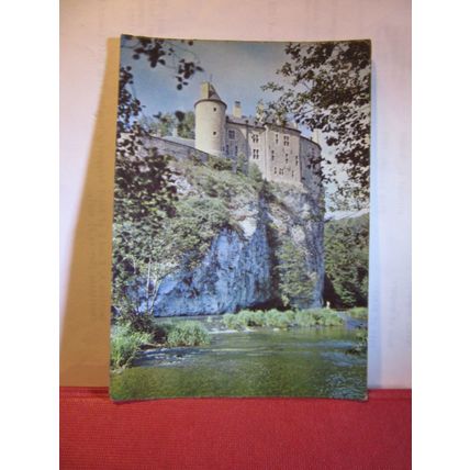 WALZIN CASTLE, DINANT, BELGIUM used postcard 1960 postmark =