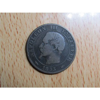 France 1855A Napoleon III 5 Centimes Coin