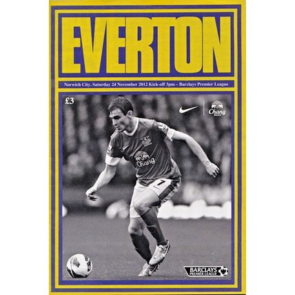 EVERTON v NORWICH CITY BARCLAYS PREMIER LEAGUE 2012