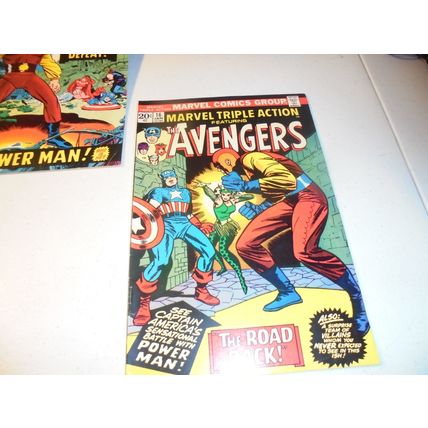 AVENGERS! MARVEL TRIPLE ACTION ISSUES 15 & 16, Marvel Comics, 1973-1974! $15.00