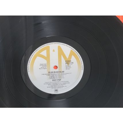 IGGY POP, BLAH BLAH BLAH VINYL LP.