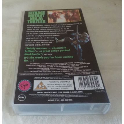 Teenage Ninja Mutant Turtles - The Movie VHS Video - Rare Cover