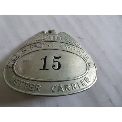 US Post Office #15 Letter Carrier Hat Badge - Pin -Vintage Pin