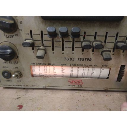 Vintage!! USED!! WORKING EICO 625 VACUUM TUBE TESTER