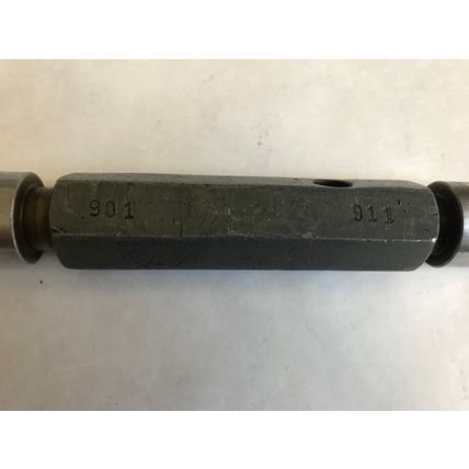 THE PIPE MACHINE PLUG INSPECTION GAGE GTD WP-1130 GO .901 NO GO .911,ET