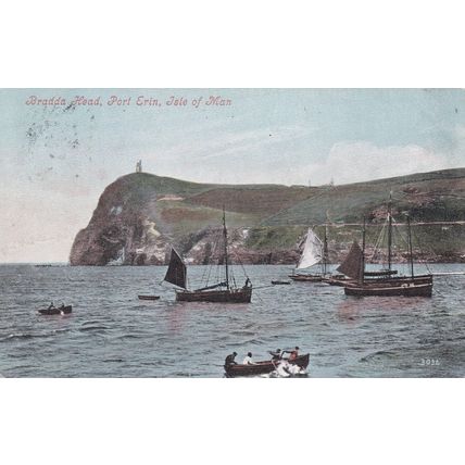 EC989 BRADDA HEAD, PORT ERIN . PRINTED POSTCARD